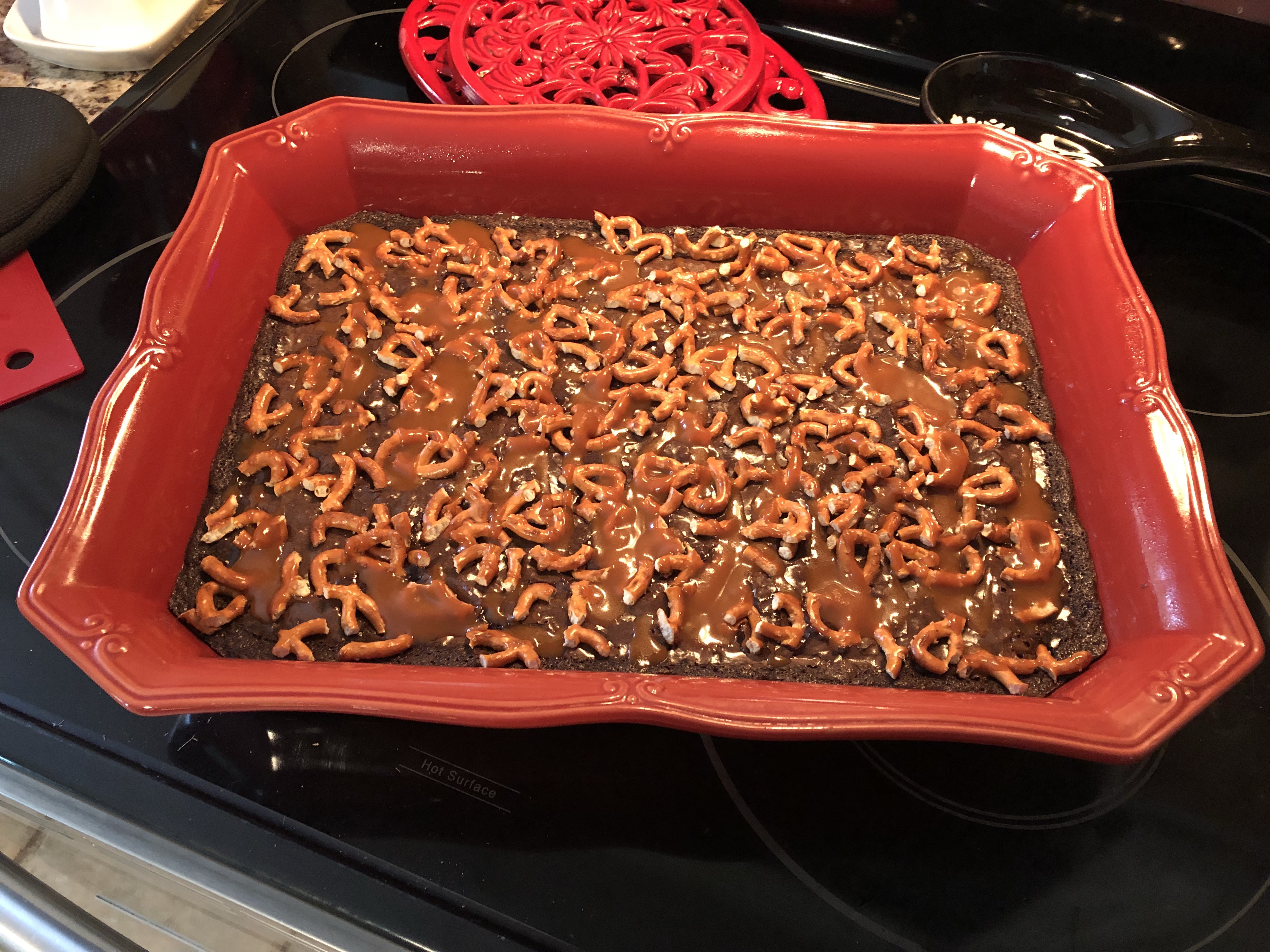 Salted Caramel Pretzel Brownies